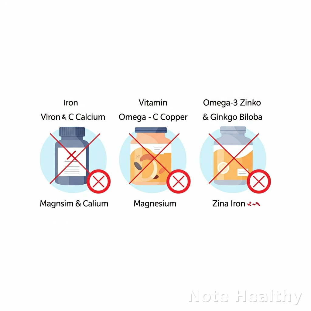 영양제, 함께 먹으면 독이 되는 조합 5가지 ❌ 전문가가 알려주는 꿀팁 대표 이미지