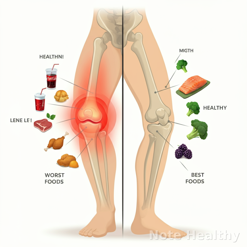무릎 통증 심해지는 최악의 음식 5가지! 최고의 음식은? 대표 이미지